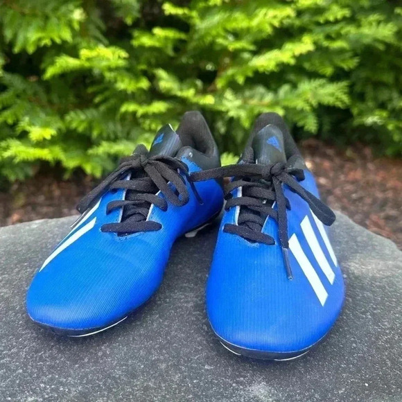adidas J Soccer Cleats, Boy/Girl, Blue, Size 3 - Picture 3 of 6